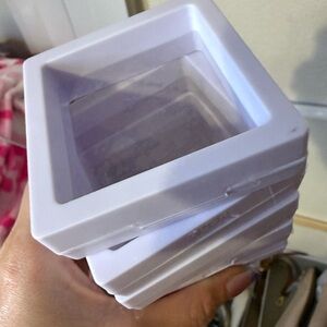 5 WHITE ONLY jewelry encasing